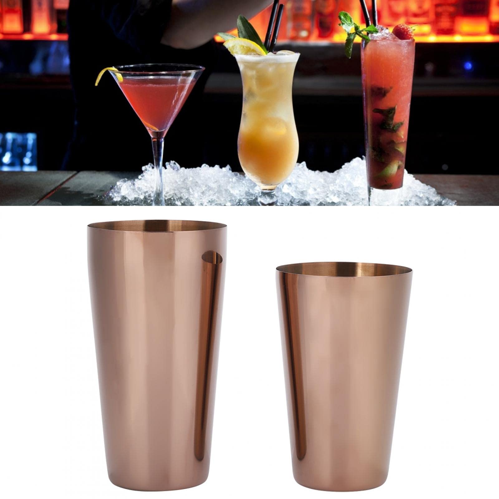 Zestaw 2 shaker profesjonalny barman kubek do pomiaru napojów bar barware narzędzia