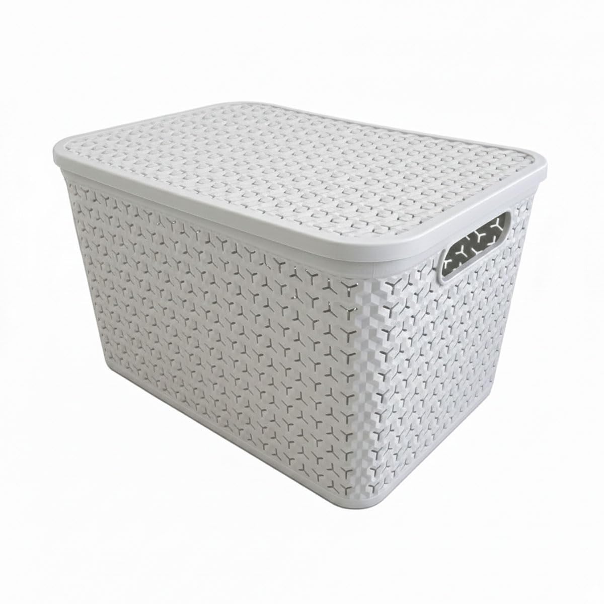 Strata Grey Urban Store Basket With Lid 21 Litre - Color: