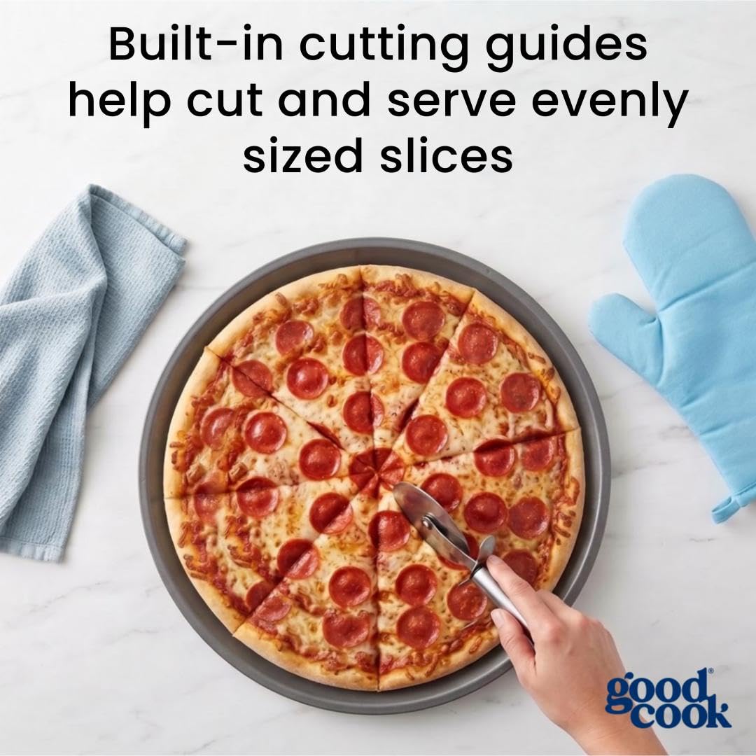 GoodCook AirPerfect Pizza Pan with Cutting Guides, 16-Inch, Gray — Amazon image 5