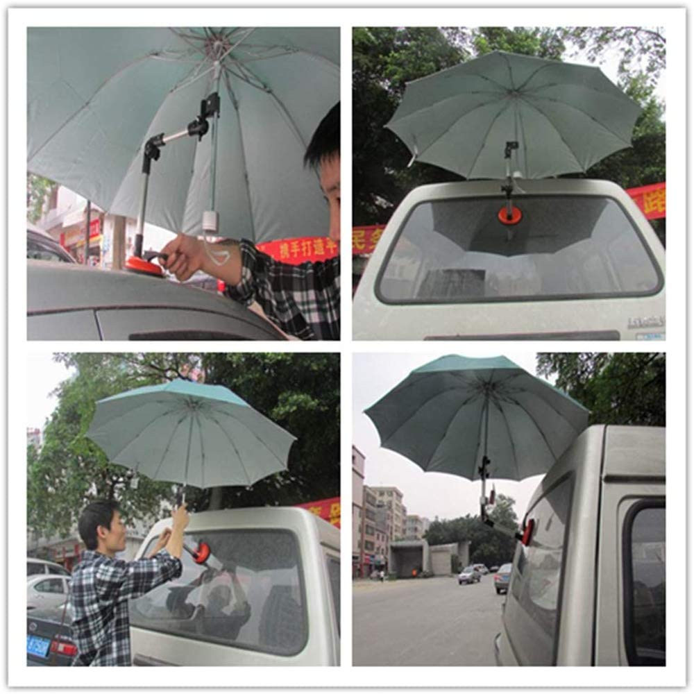 Verstellbare Teleskop-Universal-Regenschirm-Klemme, tragbarer Saugnapf-Schirmständer, multifunktionaler Saugnapf, Regenschirm-Verbindungsstück, Regenschutz, schnell zerlegbar, für die meisten Autos