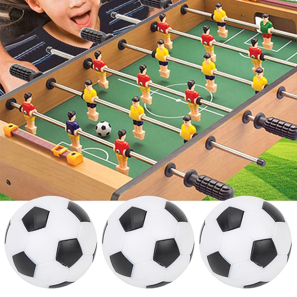 HERCHR 32mm Foosball Balls Table, Foosball Table, Foosball Table Balls, mini Sports Balls,Table Soccer Footballs Replacement Mini Plastic Black and White Soccer Ball