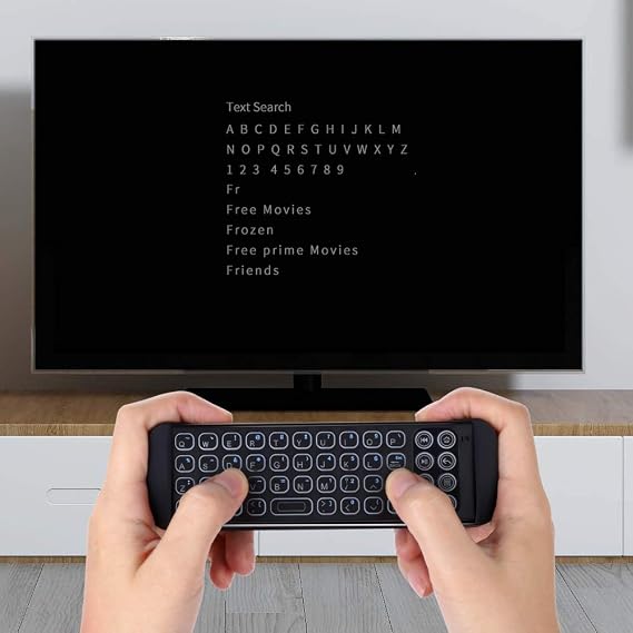 iPazzPort Mini Bluetooth Kablosuz Klavye Uzaktan Aydınlatmalı Fire TV Stick 4k 2021, Fire Cube, Android TV Kutusu, Smart TV için