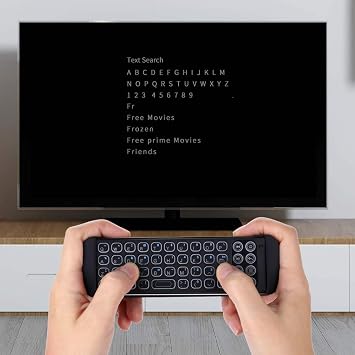 iPazzPort Mini Bluetooth Kablosuz Klavye Uzaktan Aydınlatmalı Fire TV Stick 4k 2021, Fire Cube, Android TV Kutusu, Smart TV için