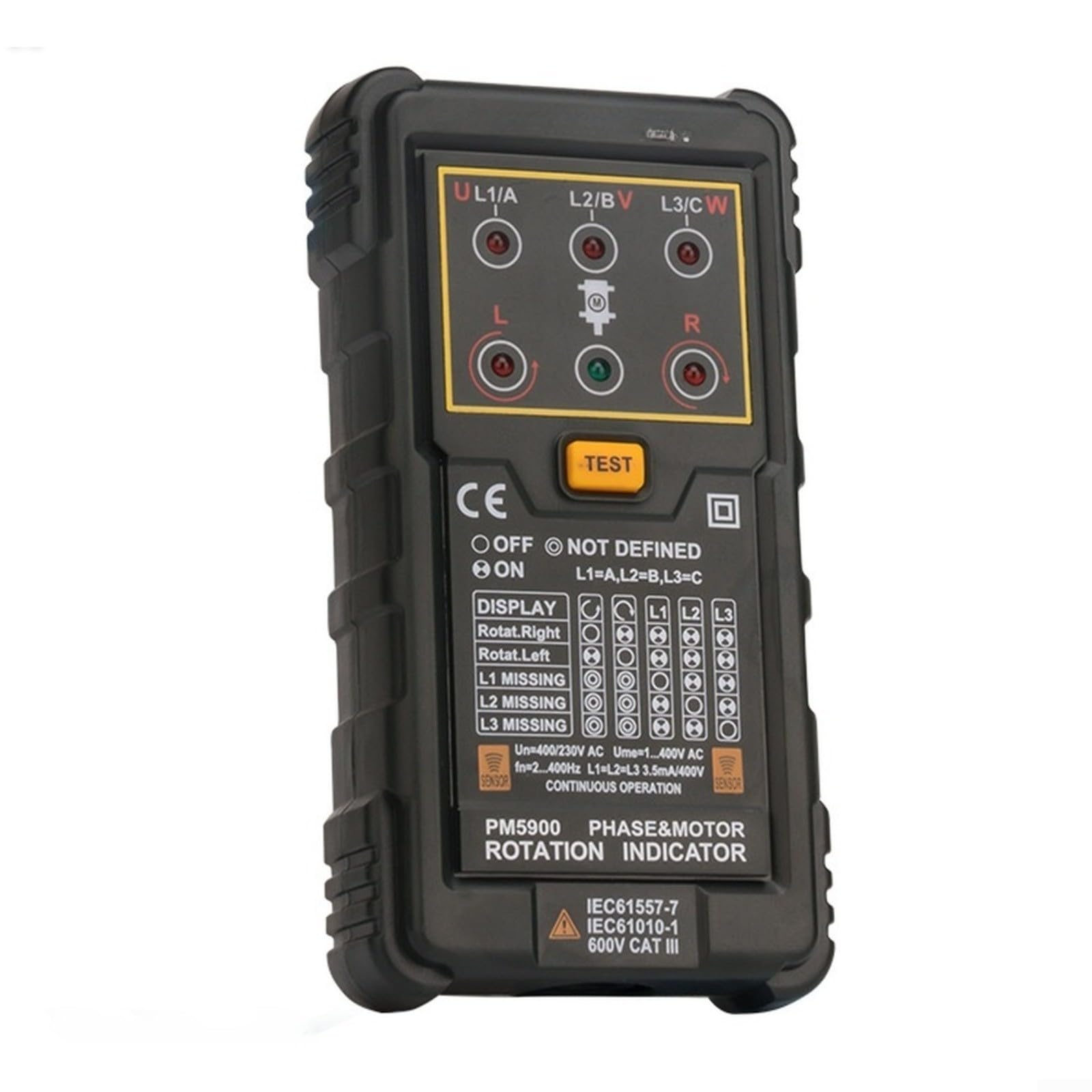 PEAKMETER PM5900 Drehfeldprüfer Berührungslos für 3-Phasen AC