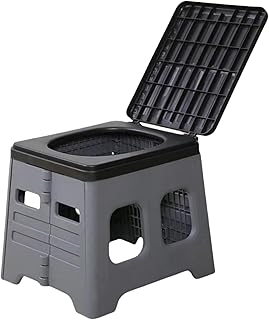 Portable Camping Folding Toilet with Lid,Travel Potty Plastic for Adults, Extra Large Portable Travel Toilet for Car,Hikin...