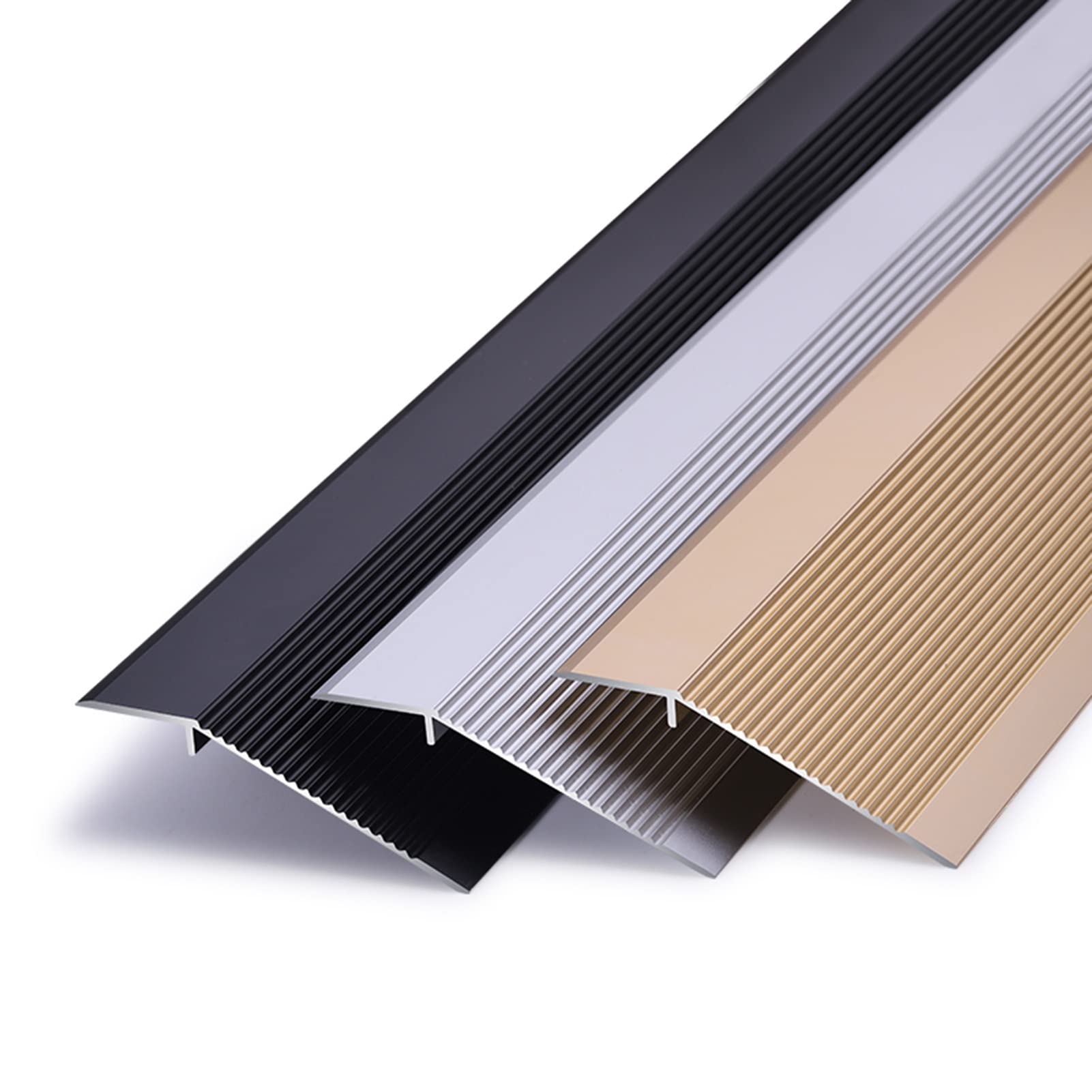 Genérico Perfil de transición metálico Extra Ancho de 10 cm, Borde de Aluminio para alfombras en Suelos laminados de Madera/baldosas (Color: Negro, Tamaño: Longitud 120 cm/47,2 Pulgadas)