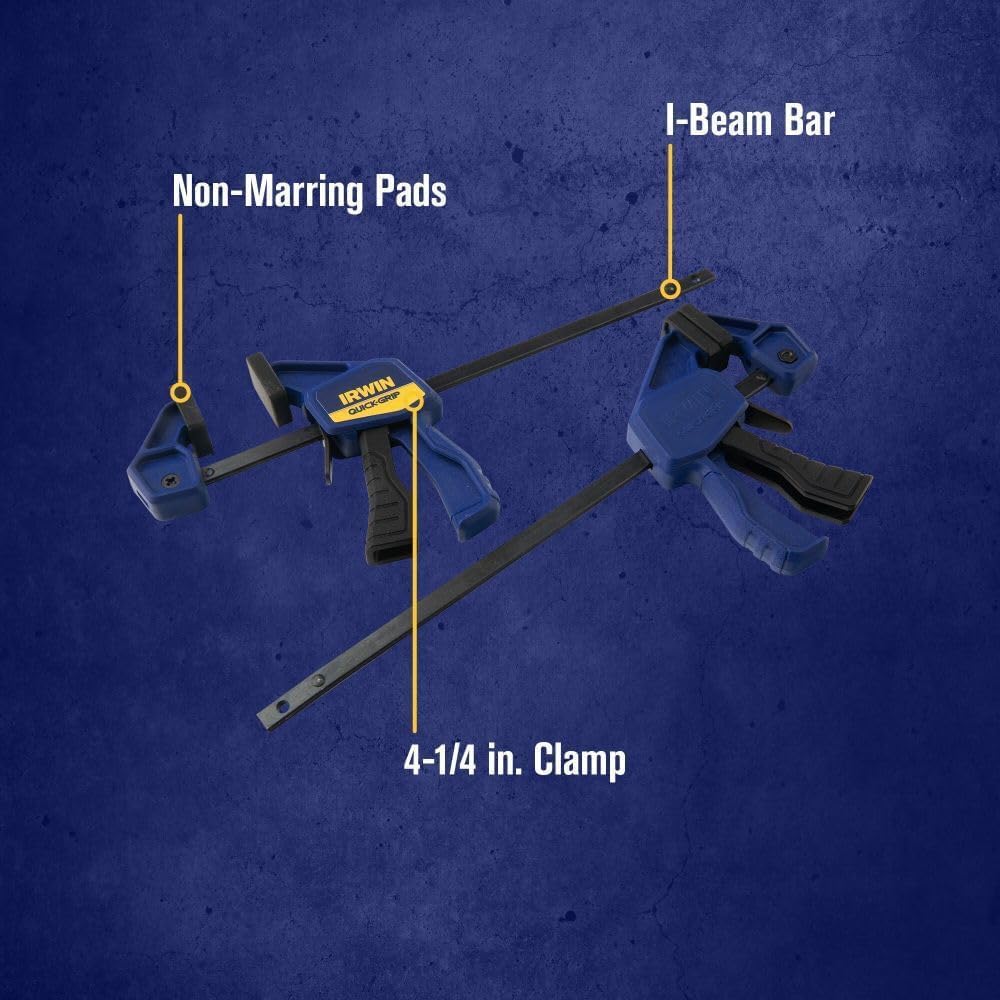 IRWIN Quick-Grip Micro Bar Clamps - 2 Pack -3 IRWIN Quick-Grip Micro Bar Clamps - 2 Pack -3