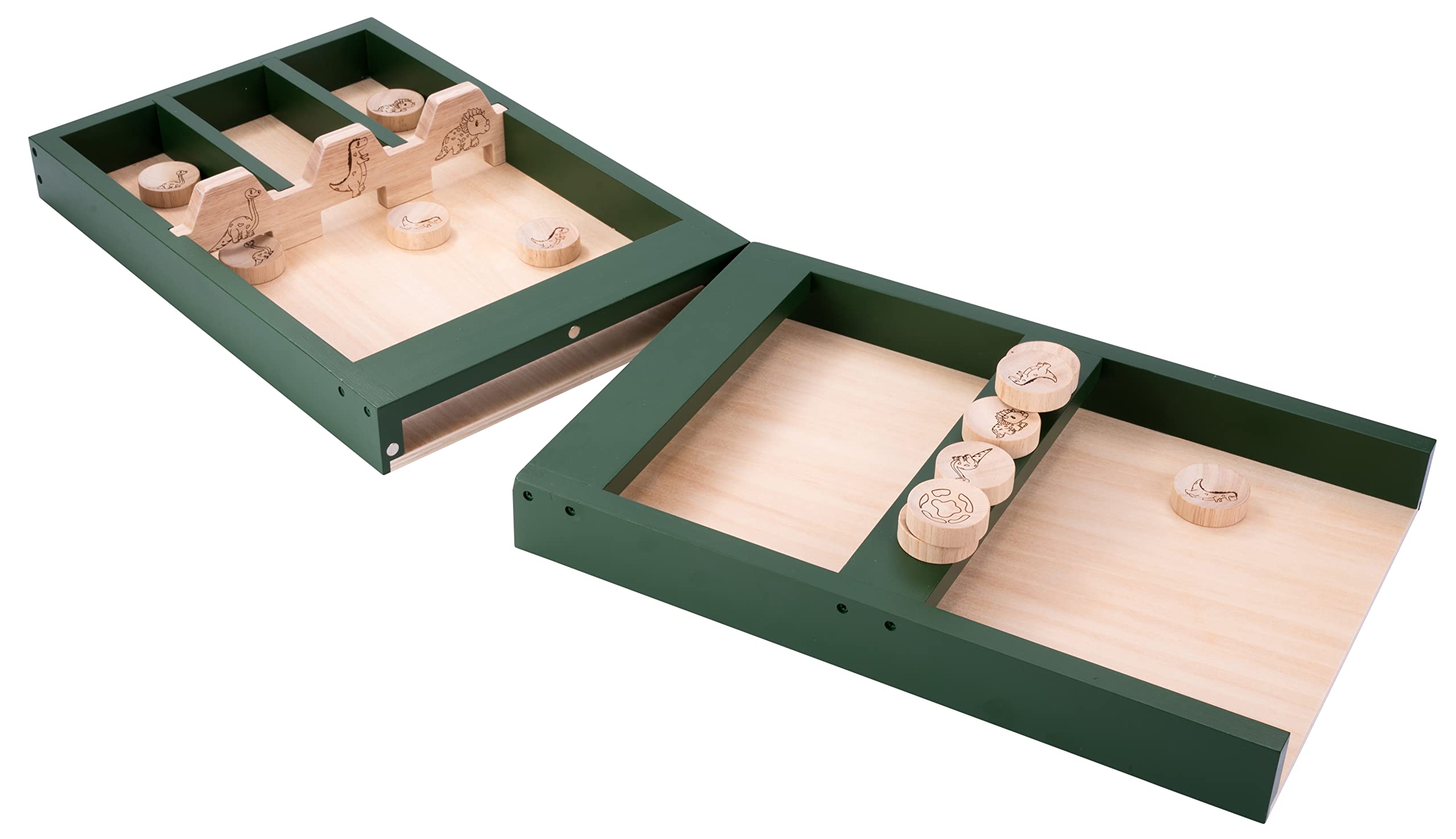 Engelhart - 340661 - Shuffleboard Dinosauro per Bambini (4+ Anni) - 80 cm con Dischi e Sacchetti di Cotone