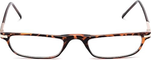 Miniatura 2 de Incredible Bargains The Posh Reader - Lentes de lectura, marco rectangular de metal con bisagra de resorte para hombres y mujeres