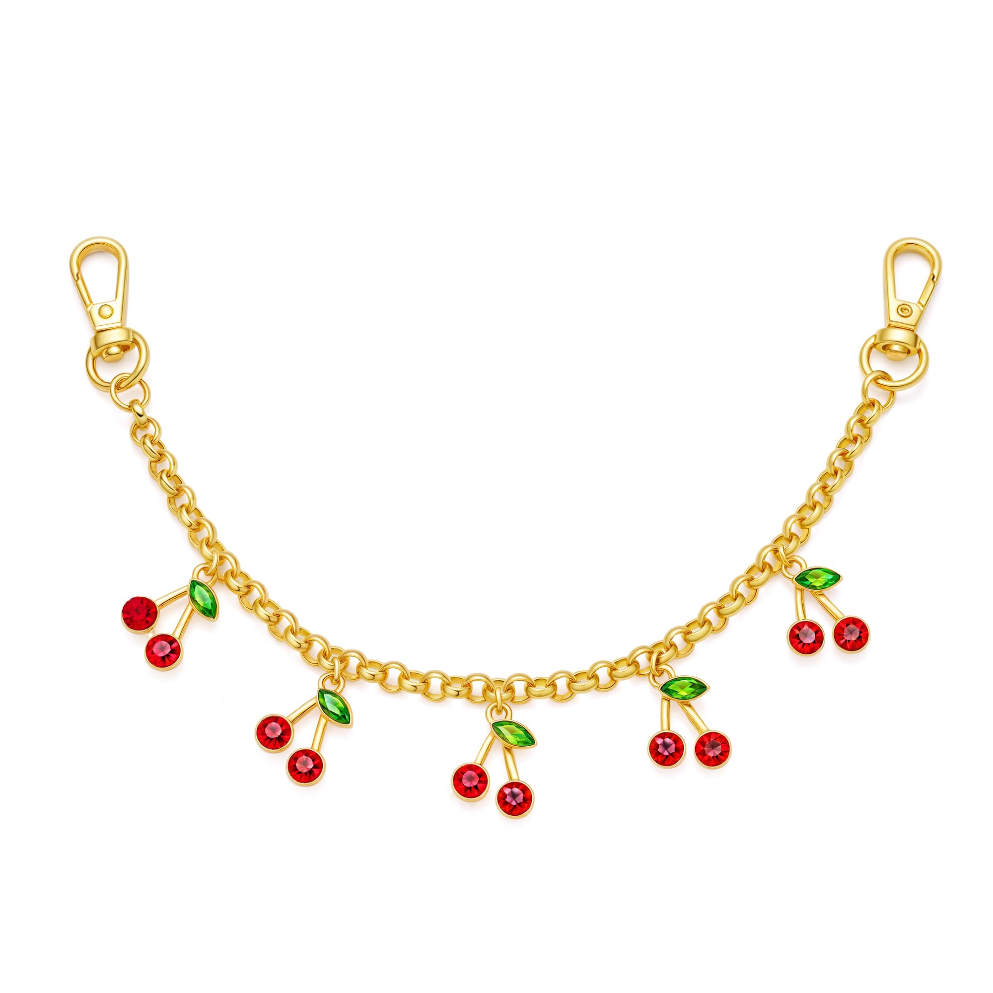 INNERDIVA Gold Heart Keychain for Women, Gold Keychain with Multiple Pendants Elegant Cute Bag Charm for Handbag Charms Gifts