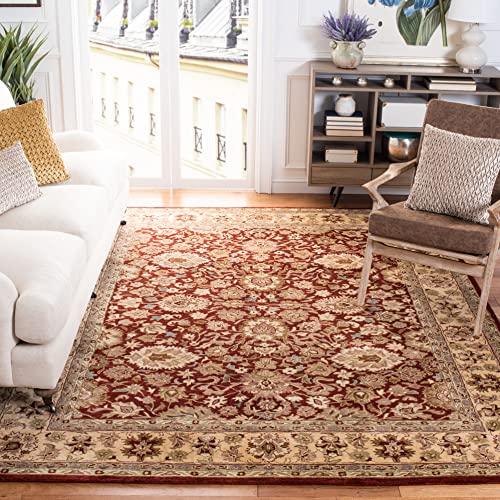 SAFAVIEH Persian Legend Collection Area Rug - 8'3" x 11', Rust, Handmade Traditional Wool, Ideal for High Traffic Areas in Living Room, Bedroom (PL514A)