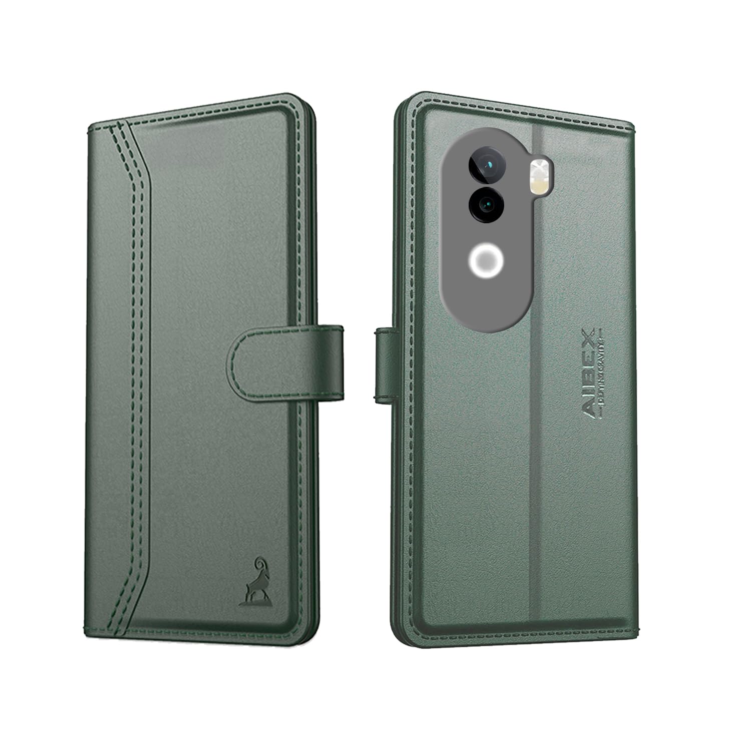AIBEX ® Vivo V40e 5G / Iqoo Z9s 5G Flip Cover Leather Finish | Inside TPU with Card Pockets | Wallet Stand | Complete Protection Flip Case Green (B0DH2B627N) Amazon Price History, Amazon Price Tracker