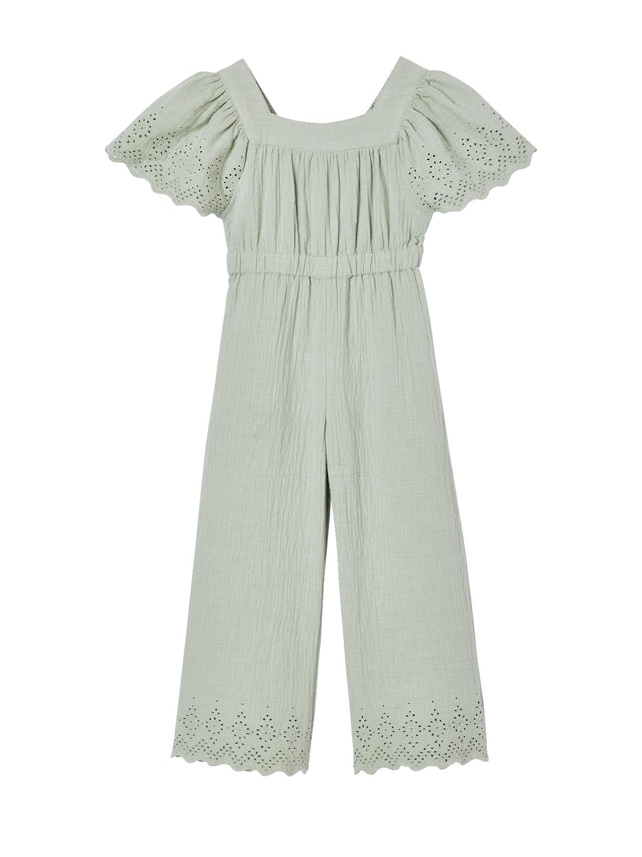 VERTBAUDET Combinaison fille en gaze de coton avec broderie
