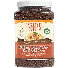 Pride Of India - Natural Royal Red Bolivian Quinoa - Protein Rich Whole Grain Jar, 3 lbs Jar