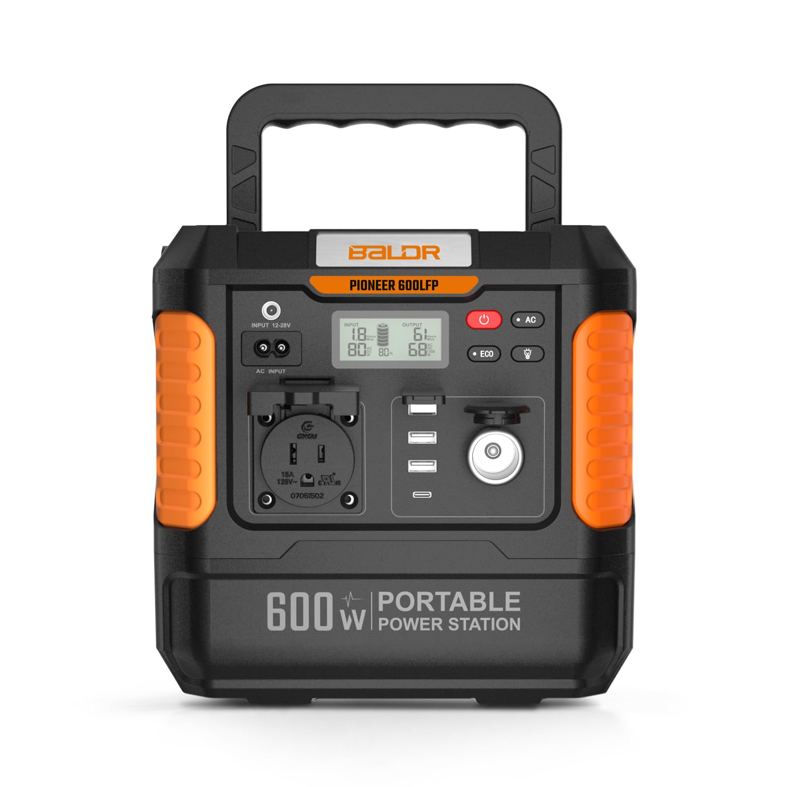 Amazon.co.jp: BALDR 600LFP リン酸鉄ポータブル電源 大容量 560Wh