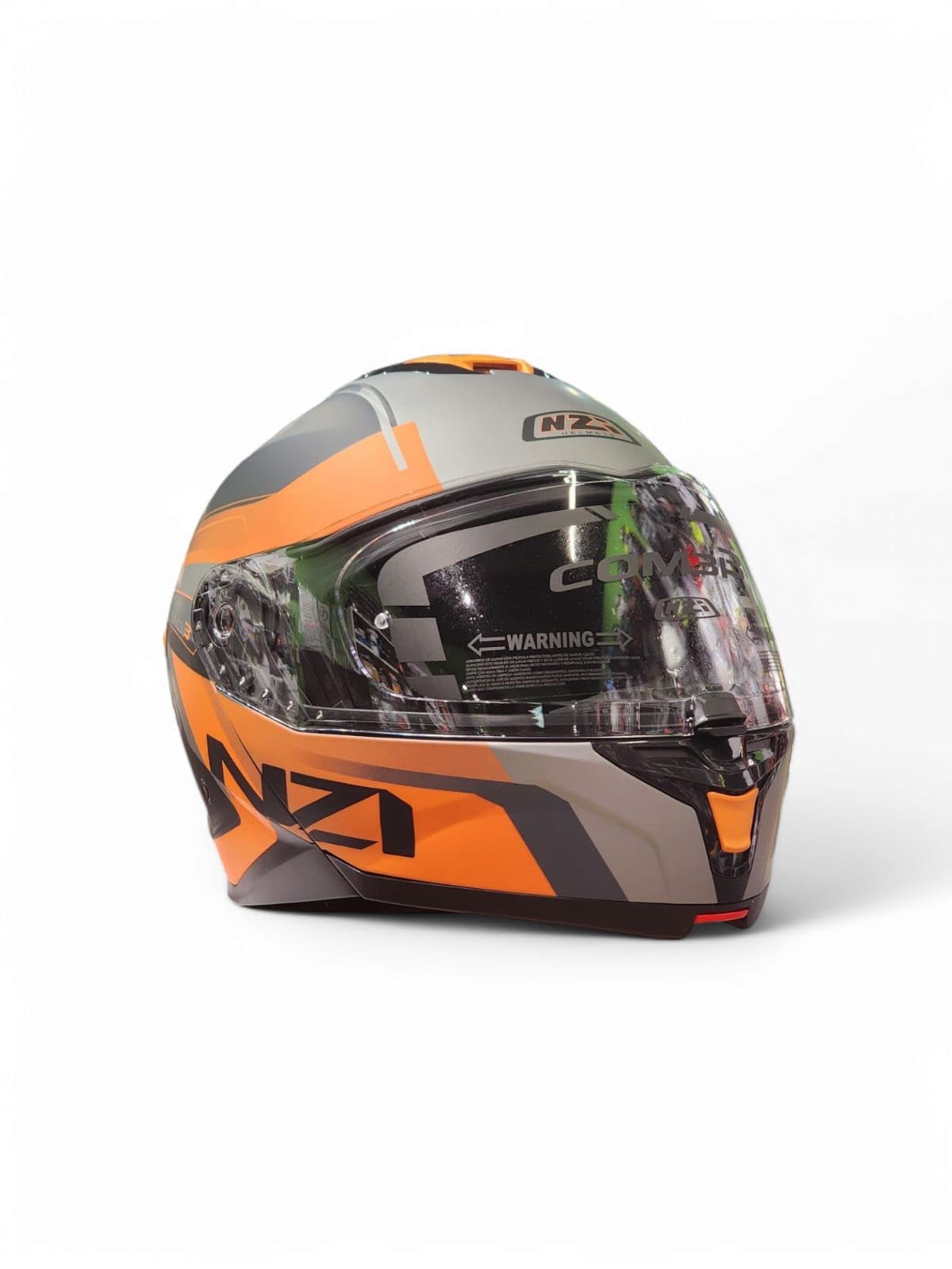 Casco Moto Modular NZI Combi 3 Daily Antracita Naranja HOMOLOGACION 22.06 Talla M