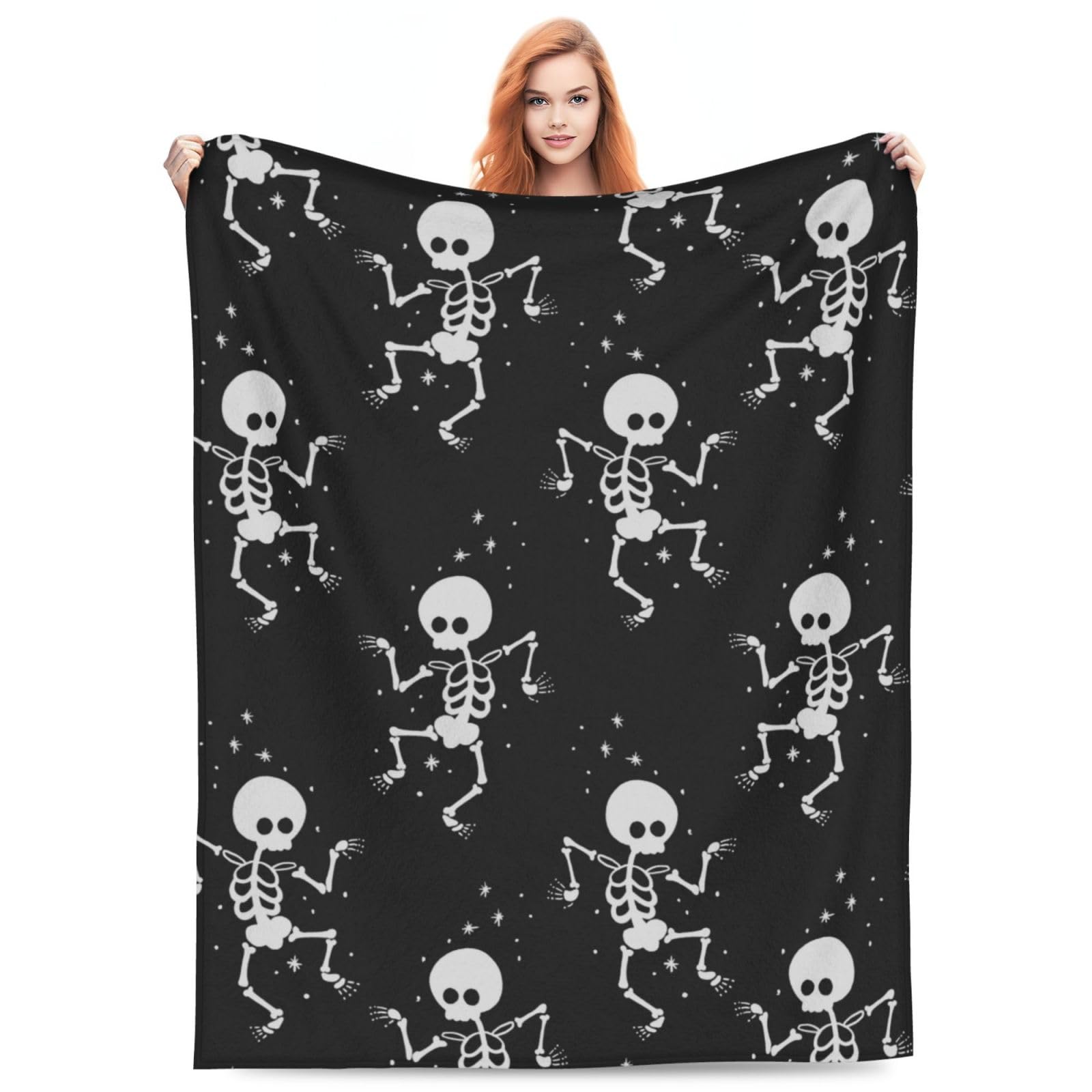 Skull Throw Blanket for Adults & Kids - Super Soft Flannel, 80x60 Inch, Perfect for Bed, Couch, Sofa, Home Decor, Gifts โ image 1