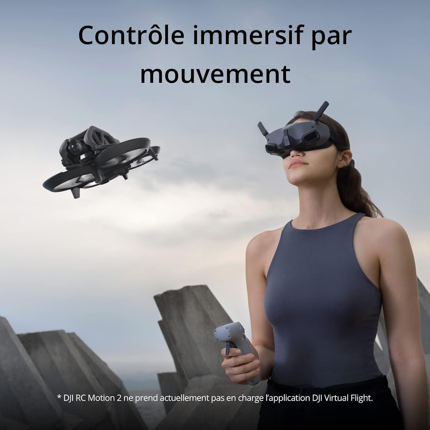 DJI RC Motion 2 - Immersive Intelligent Controller, Multi-Directional Operation, Multifunctional et Intuitive FPV Drone Accessory