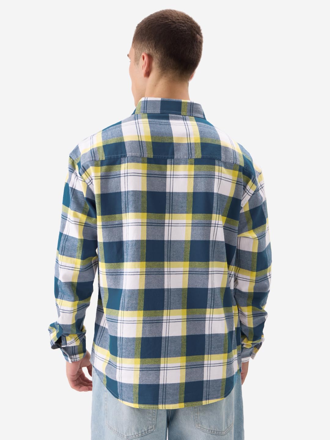 The Souled Store Plaid Blue White Yellow Men And Boys Desertcart