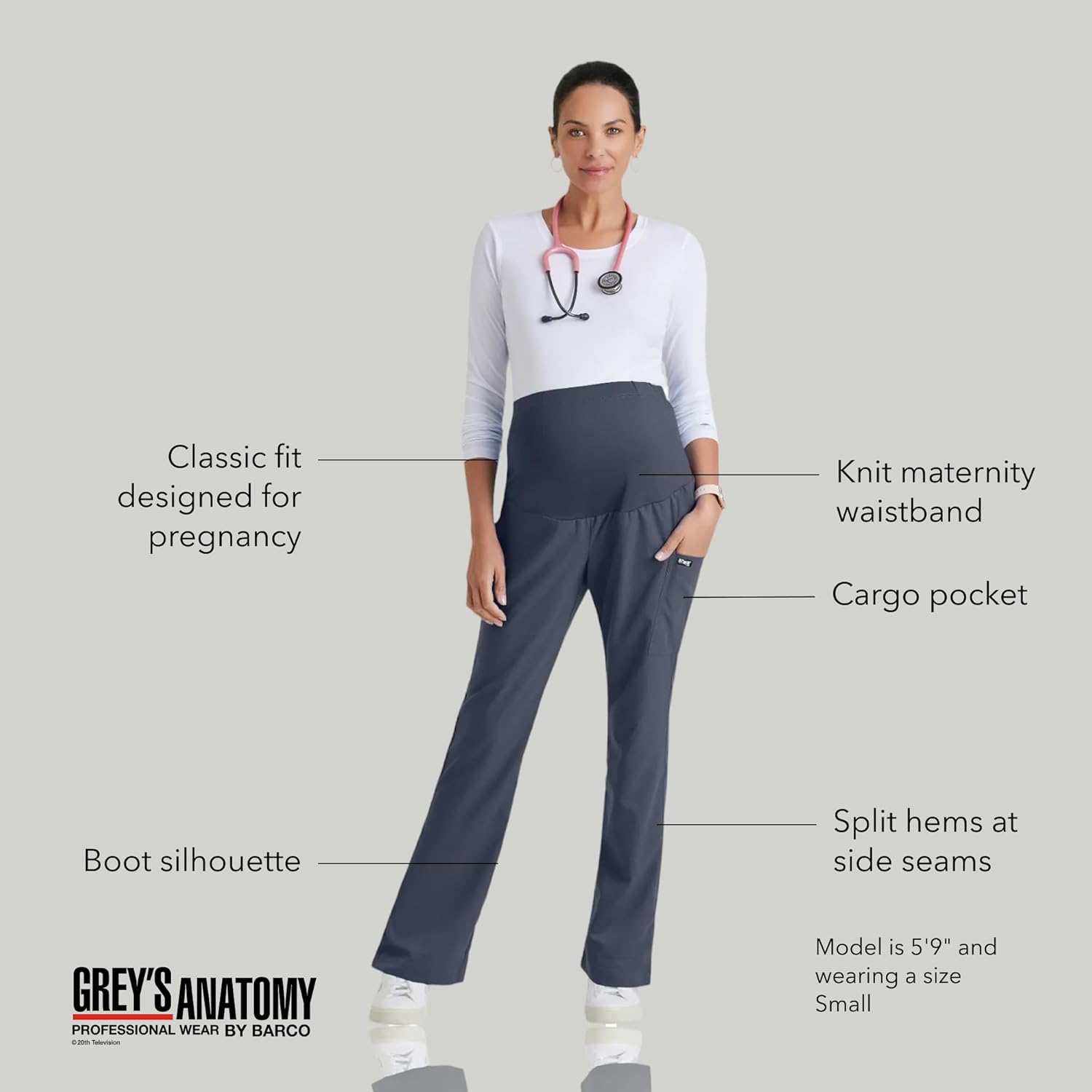 Grey's Anatomy Women's GRP560 Maternity Lilah Scrub Pant
