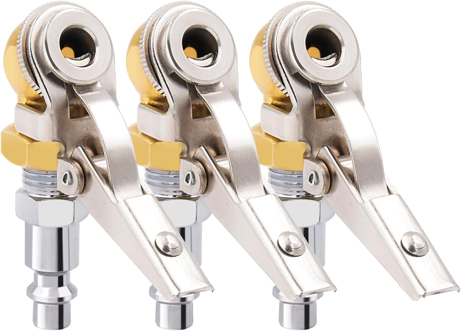 WNCGC Tire Air Chuck Pack of 3, 1/4 FNPT Closed Ball Air