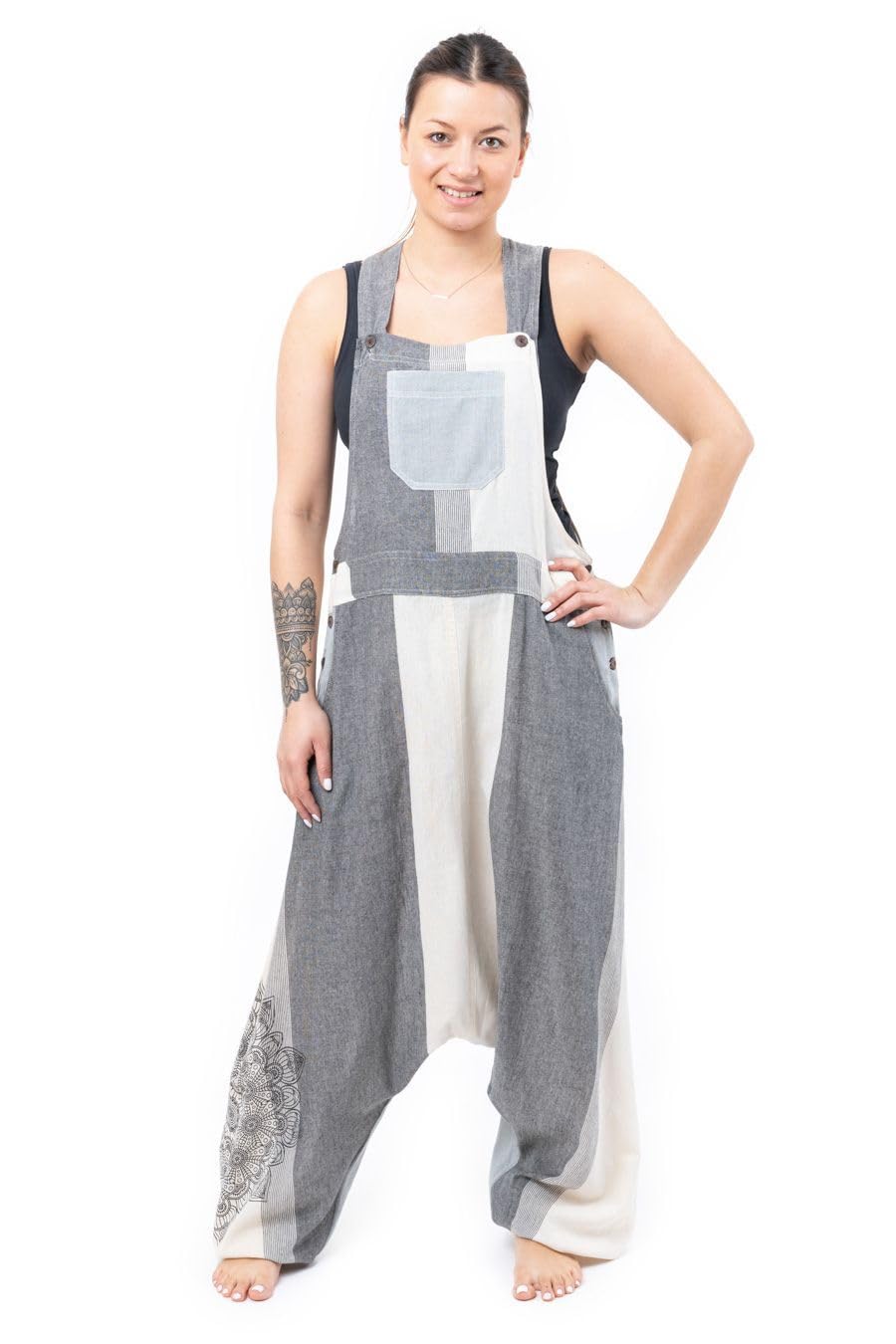 Salopette sarouel ample en coton doux pour libérer vos mouvements