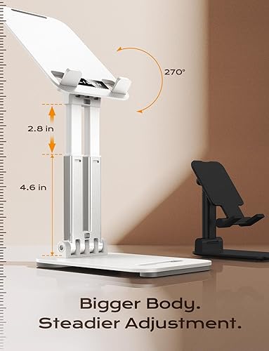 Miniatura 4 de LISEN Soporte para tablet para iPad de escritorio, plegable, para oficina en casa, accesorios de escritorio, viajes, para iPad, dormitorio,