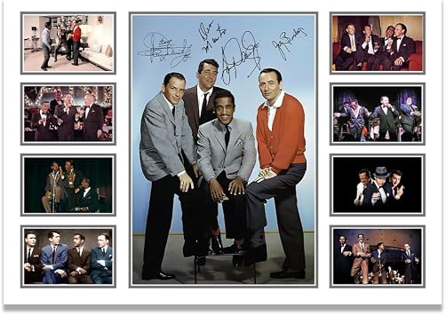 AllStarMedia Tribute Too The Rat Pack Inspired Poster Print A3 40 x 30 cm | Frank Sinatra, Dean Martin & Sammy Davis Jr. Wall Art | Limited Edition Music Collector Print | Unframed Home D cor