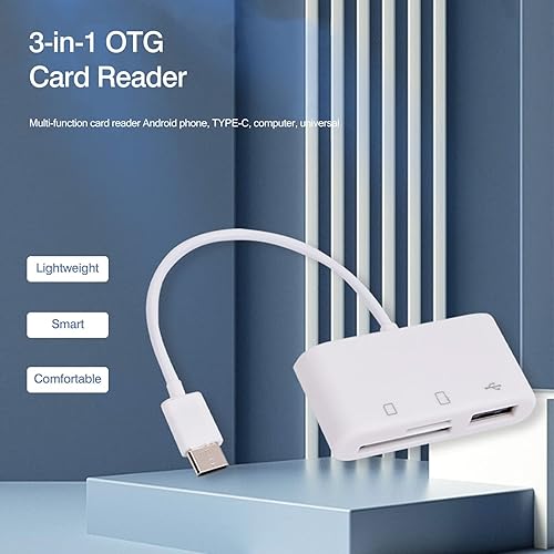 Miniatura 3 de Paquete de 2 Lector de tarjetas SD para Android, adaptador de tarjeta micro SD a USB, lector de tarjetas SD USB C para lector de tarjetas de memoria