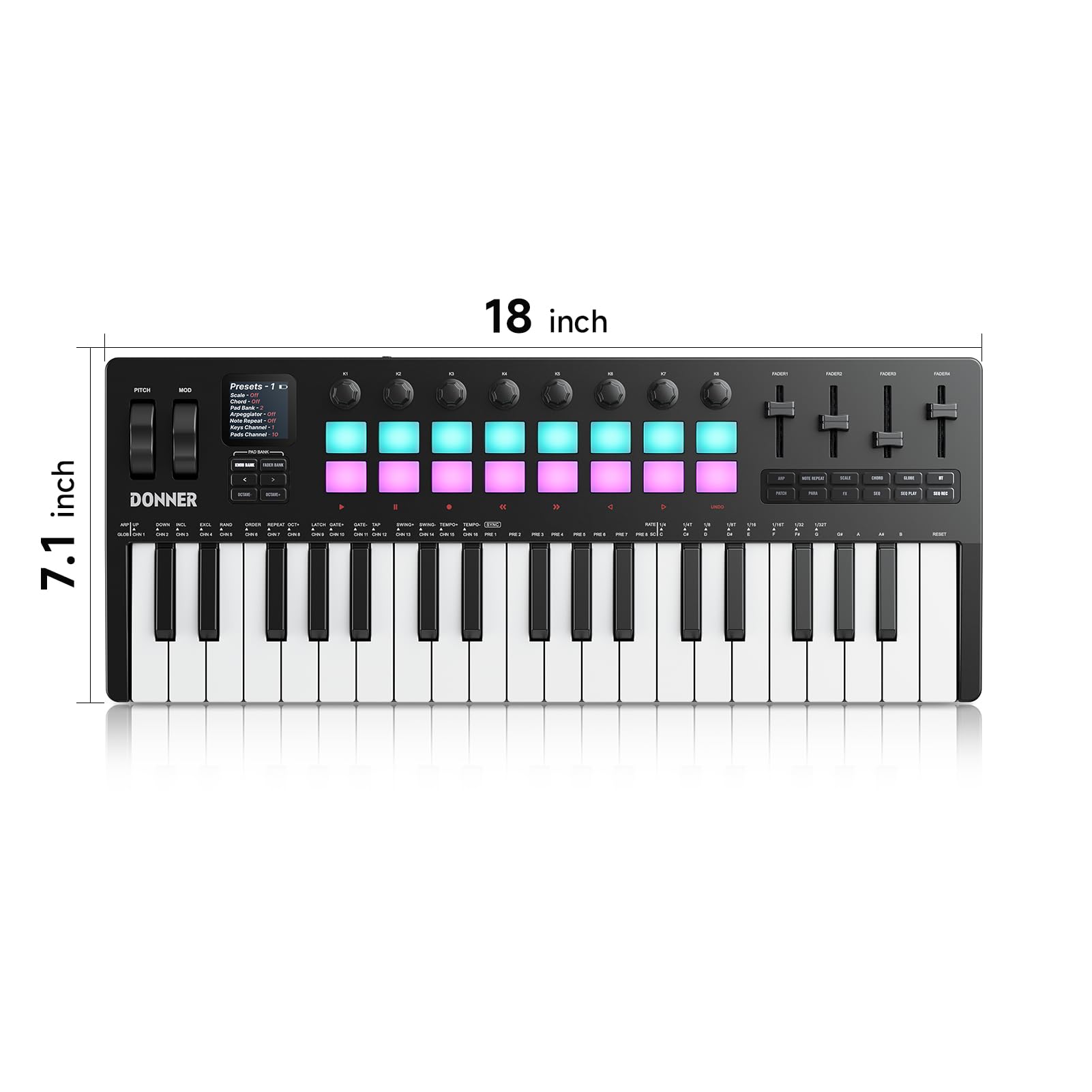 Donner Tastiera MIDI a 37 tasti