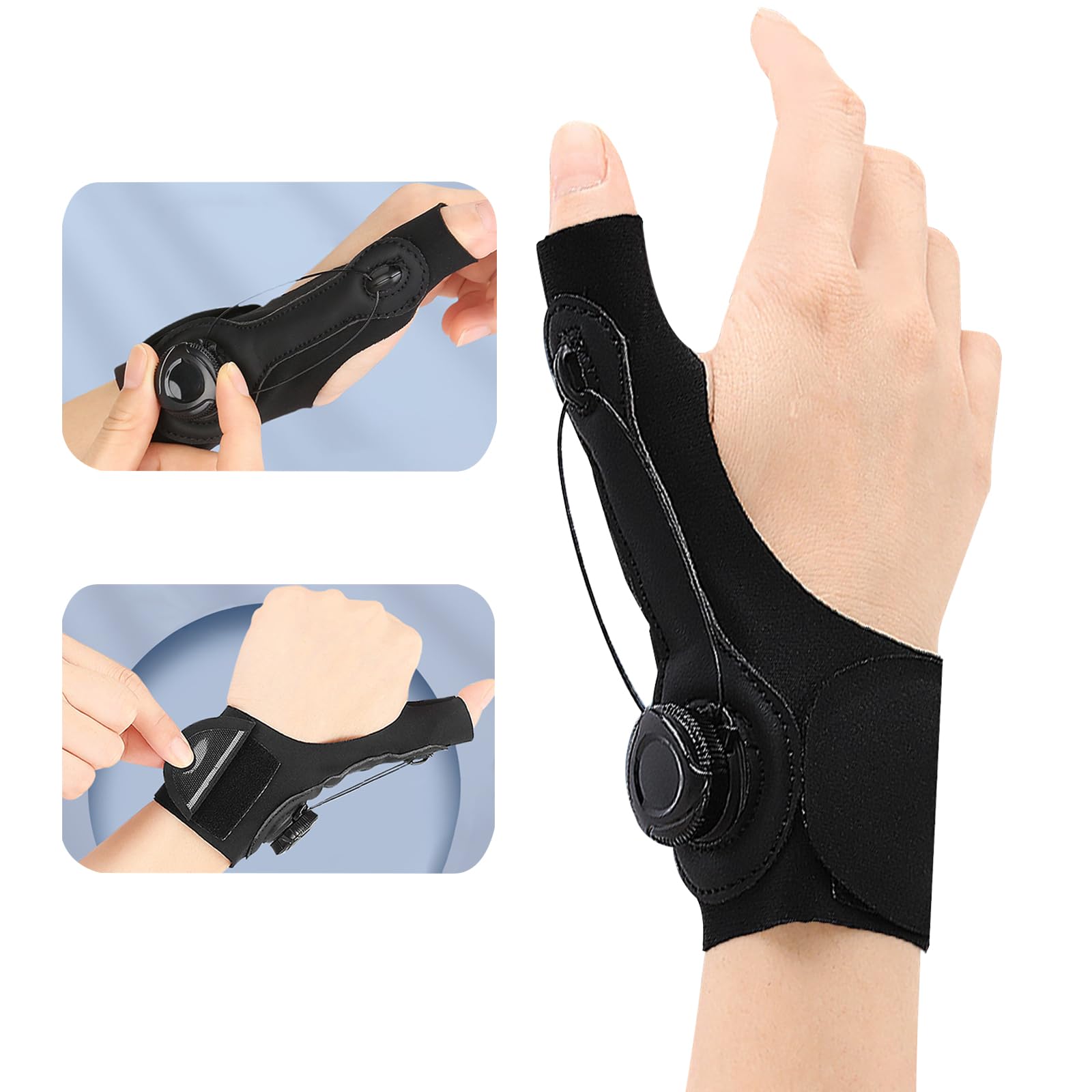 Amazon | 【1個入り】手首 サポーター 固定 保護 ノブ調整加圧 親指