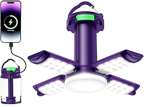 Rechargeable LED Lantern, LED Lantern, Rechargeable, High Brightness, Camping Light, 3,200 mAh, Work Light, 5 Light Modes, Flashlight, Cordless, Camping Lantern, Foldable, USB Charging, Waterproof