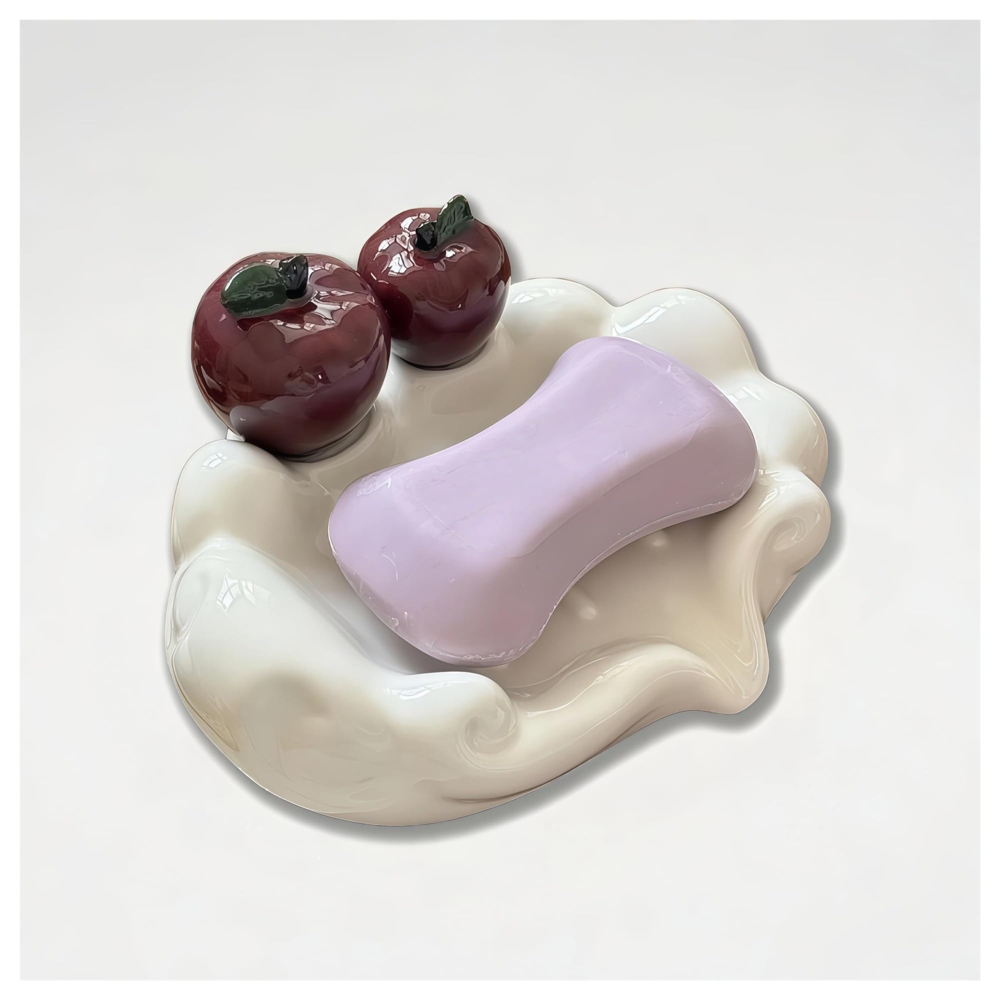 Porte-savon décoratif avec égouttoir lavabo salle de bain chic