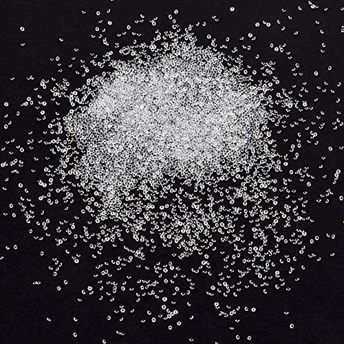 TEEKME 10000pcs Ultra Mini 1.2mm Micro Diamond Glass Sand Rhinestone Clear Crystals Like Swarovski for Nail Art Beauty Makeup DIY Craft Rhinestones
