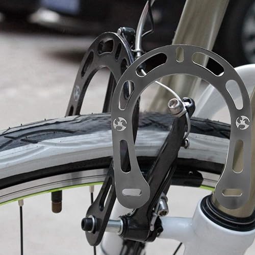 Miniatura 5 de Aleación de aluminio, refuerzos de freno con tornillos para bicicleta de montaña con freno V (rojo) (negro)