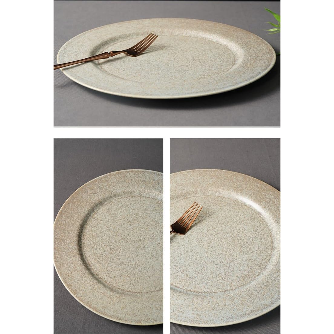 Piatti Cena Ristorante Piatto piatto in ceramica con bordo largo Piatto di pasta bistecca marrone Piatto di verdure Piatto da dessert Stoviglie Forniture Per Feste(10inch)