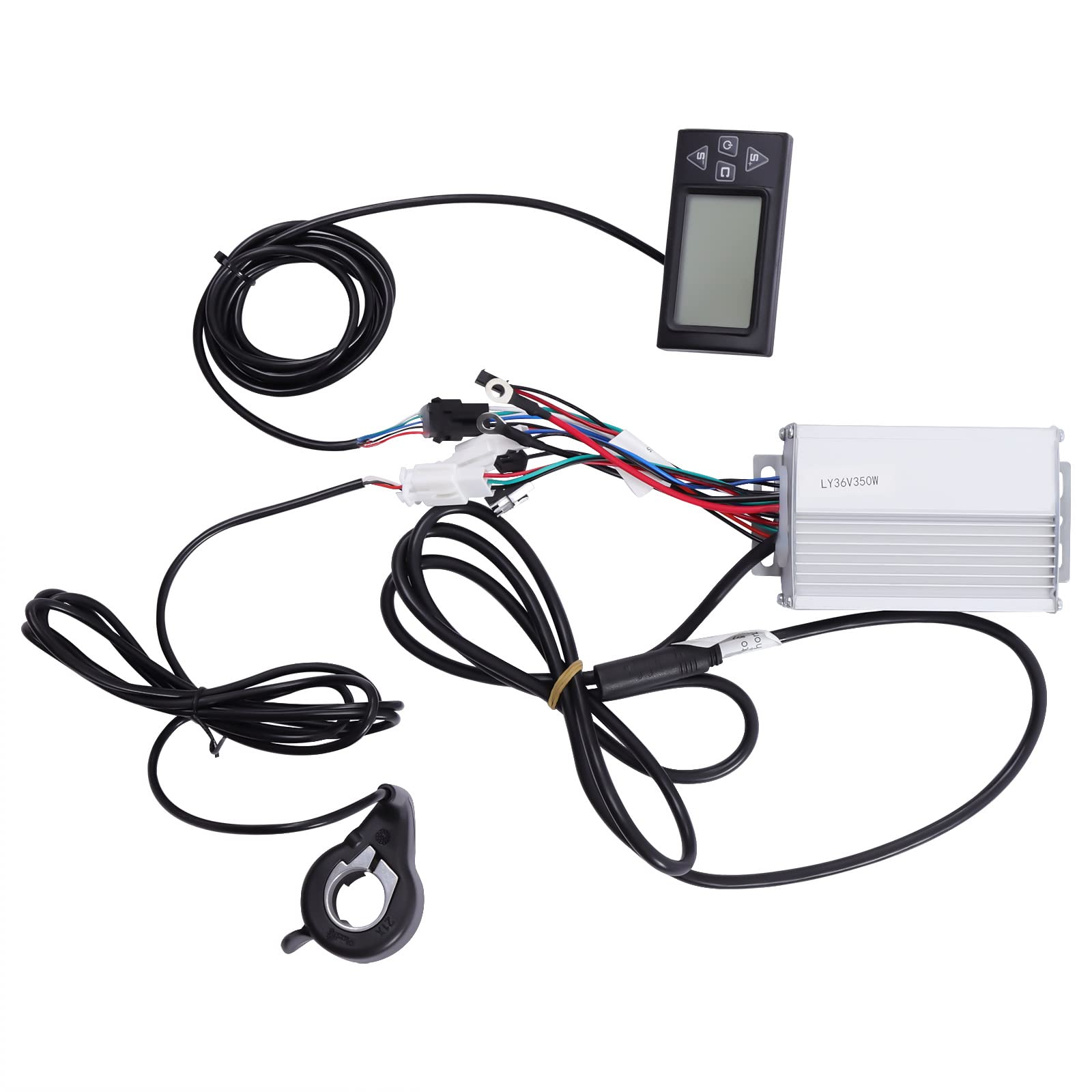 20 Zoll Elektro Fahrrad Vorderrad Umbausatz, 350W 36V LCD Brushless Gear Series Nabenmotor Kit für DIY Lithium-Batterie-Modifikation