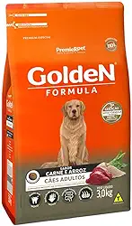 Ração Golden Fórmula para Cães Adultos Sabor Carne e Arroz, 3kg Premier Pet Para Todas Grande Adulto,