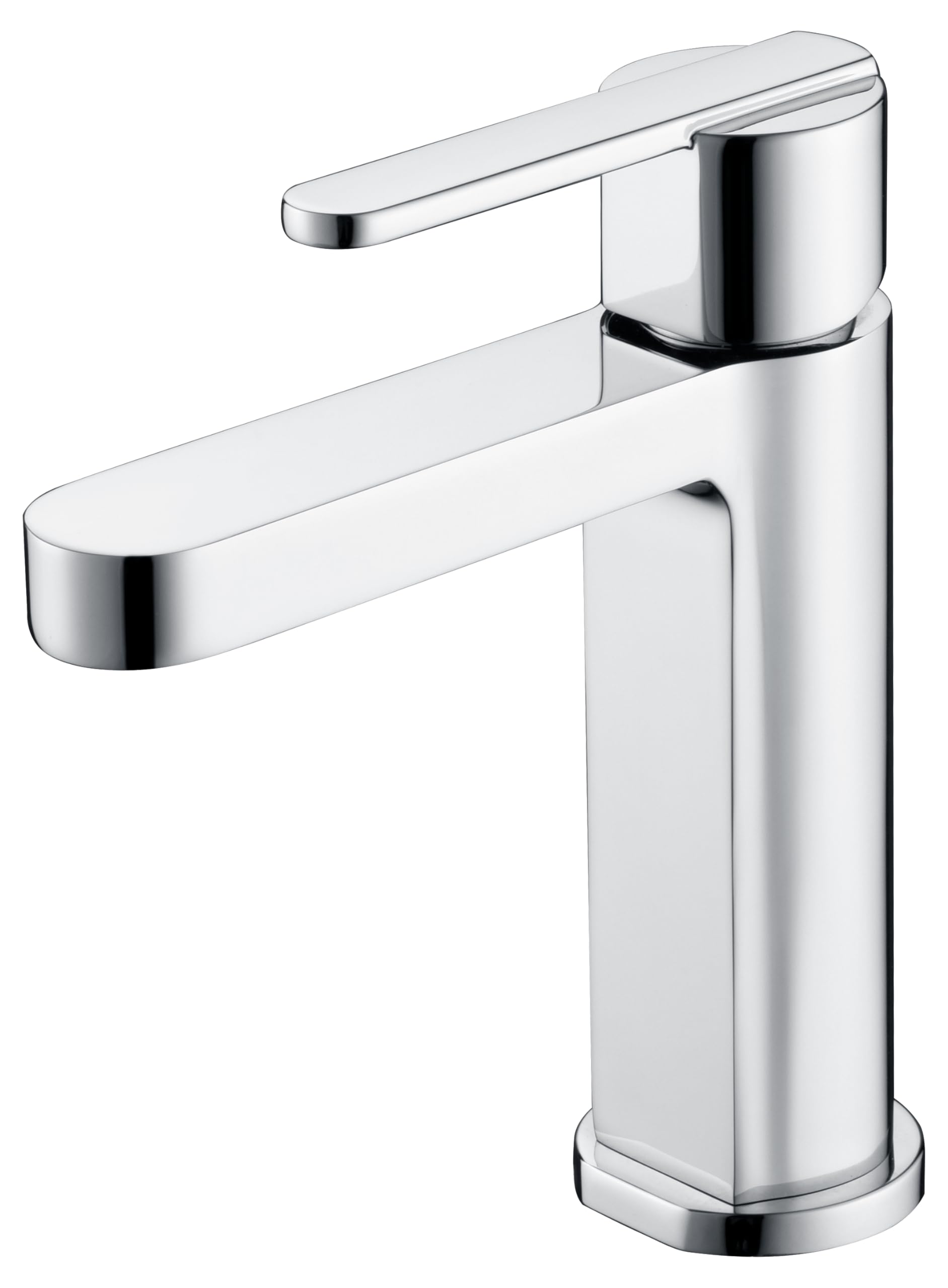 IMEX Monomando de Lavabo SERIE ROMA – Grifo de Latón con Acabado Cromado, Cartucho Cerámico Ø28 mm TOP, Flexos 3/8".