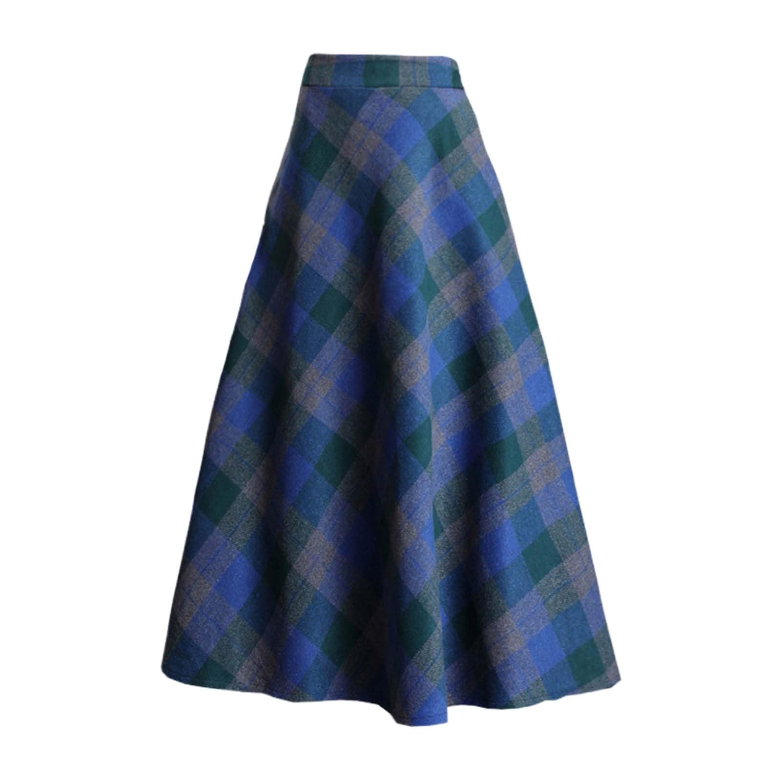 Générique Jupe Femme Taille Haute Élégante Plissée Longue Midi Courte Été Bureau Casual Chic Vintage Mode A-Ligne Fluide Crayon A4