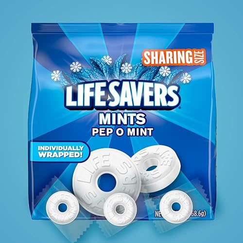 Miniatura 4 de Life Savers Pep-O-Mint caramelos duros de menta para el aliento, tamaño para compartir, bolsa de 13 onzas
