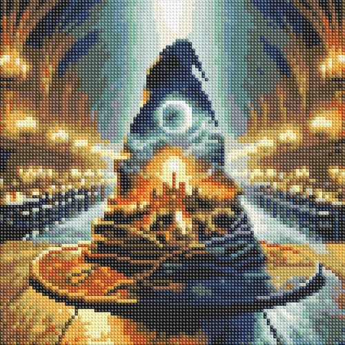 GEMFAMILY 5D Diamond Art Painting Kits for Adults Beginner Diamond Painting Kits for Magic Hat Religious Belief Full Round Drill Diamond Dots Gem Art Crafts Kits for Home Decor 13.8x13.8 inch