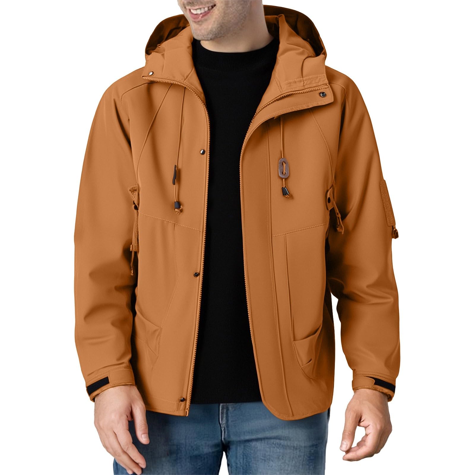 Générique Manteau Homme Mi Saison Vestes Bomber Manteaux Décontractée Trench-Coat, Classique Pardessus Coupe Vent Veste D'extérieur Bomber Pour Les Déplacements Quotidiens, Promenades En Ville
