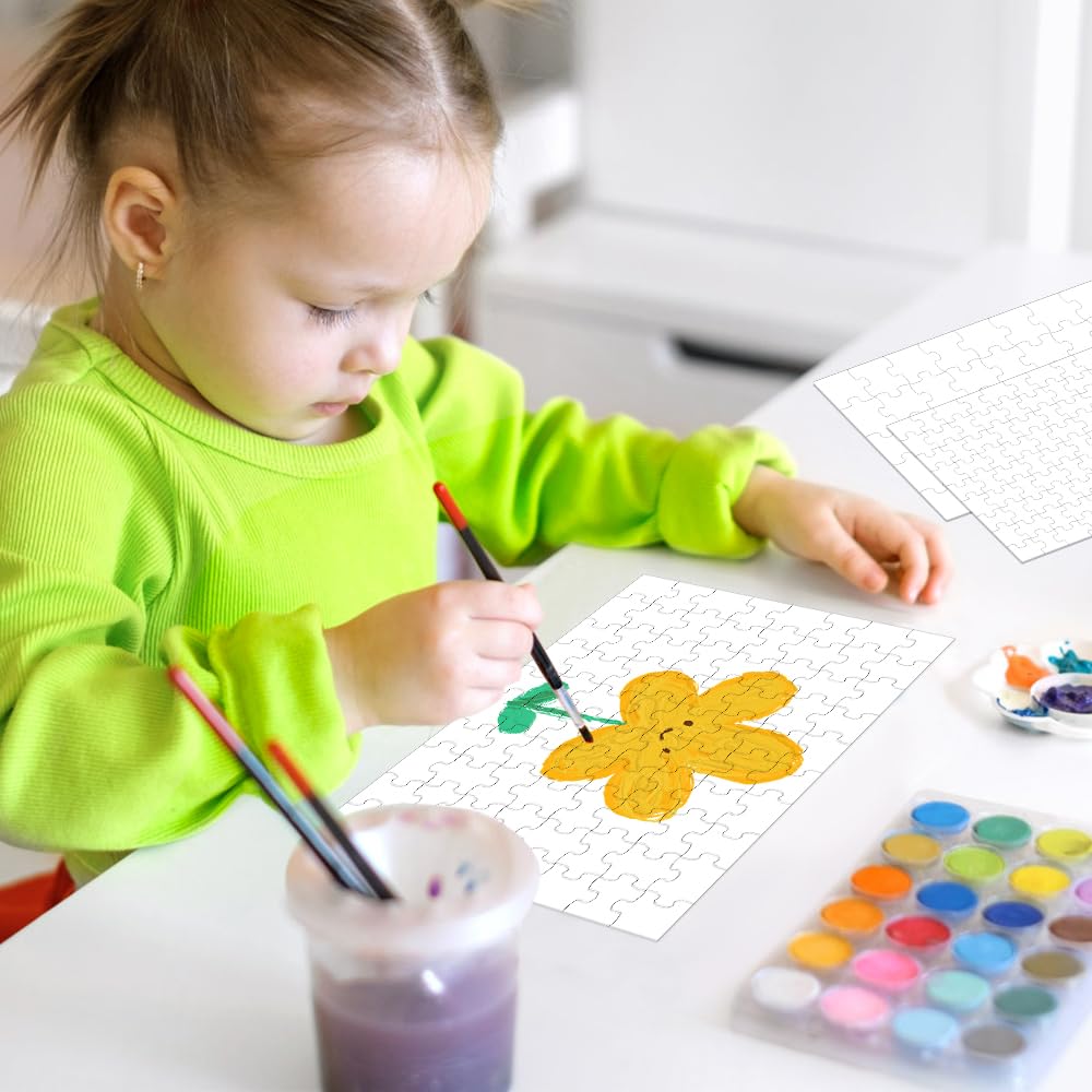 Bekecidi 10 Fogli Puzzle a Sublimazione Puzzle Vuoti Puzzle Fai da Te Puzzle Verniciabile Puzzle Scrivibile Puzzle per Adulti per Progetti Fai da Te Natale Festa di Compleanno, 2 Dimensioni