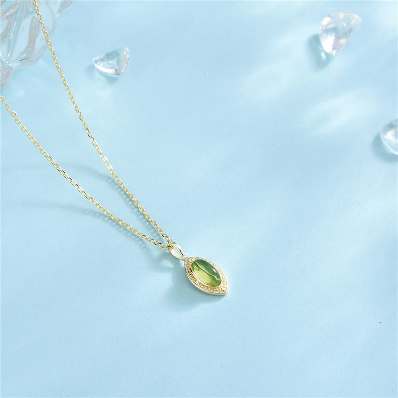 Collares Colgante Forma De Gota Collar Colgante De Cristal Verde Collar Cadena De Clavícula Llena De Collares Largos Hechos A Mano