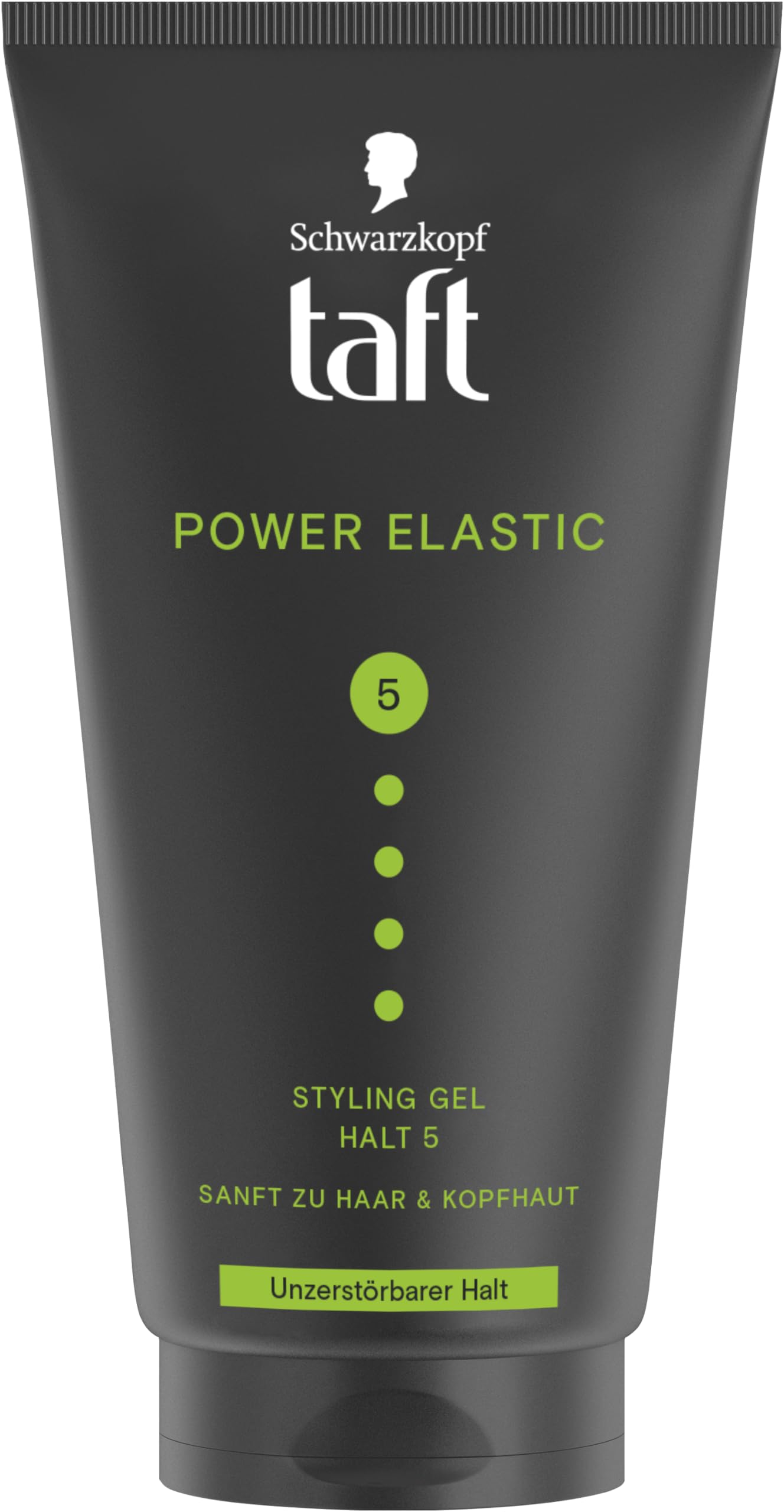 Schwarzkopf Taft Gel Power Elastic (150 ml), żel do włosów, mocny do 48 godzin, delikatny dla włosów i skóry głowy, wegański żel do stylizacji włosów