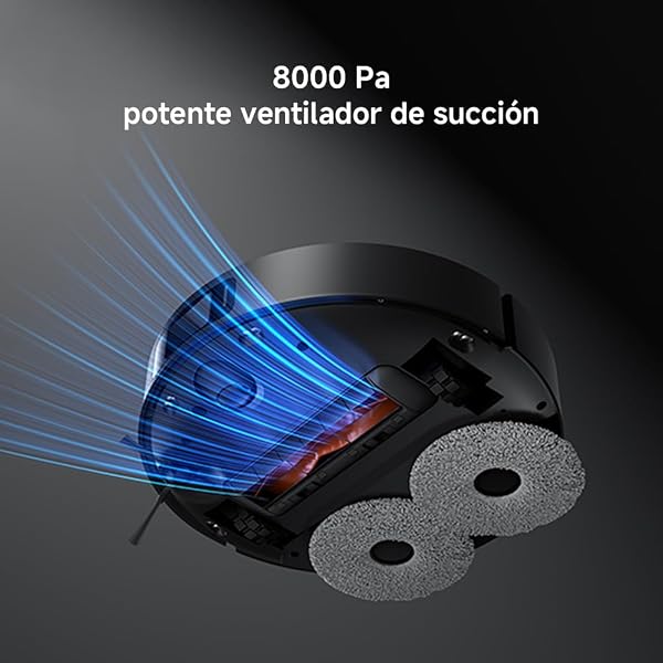 XIAOMI Robot Vacuum X20 MAX con estación Todo en uno: Vaciado automático, Lavado a Alta Temperatura y Secado rápido. 8000Pa, Brazo Extensible, Cepillo Anti-enredos, navegación LDS y Control por App. - 4