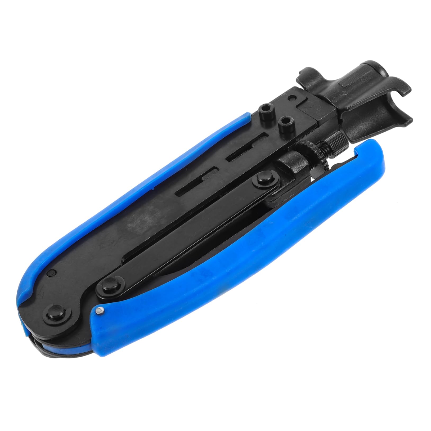 EXCEART Crimpatrice Professionale Per Connettori Strumento Di Compressione Coassiale Per Cavi Video Rete Utensile Robusto e Multifunzionale Per Crimpatura Facile e Affidabile