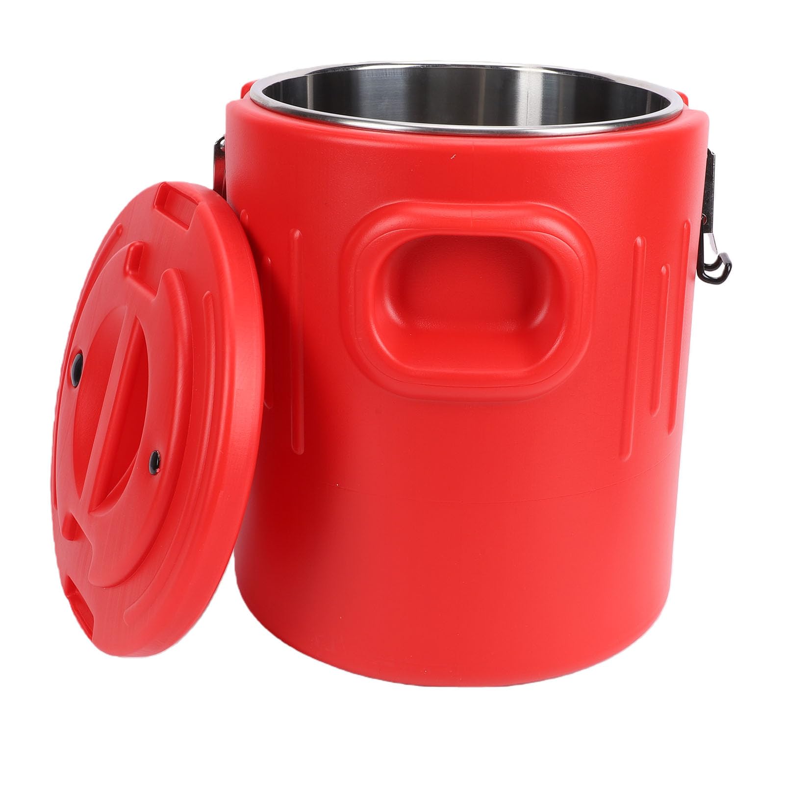 Topiky Contenedor de Alimentos Aislado de 20 litros con 2 Anillos de Hebilla, Cubo Portátil de Acero Inoxidable para Hielo y Bebidas Calientes, Caja Fría y Caliente, Calentador de Alimentos,