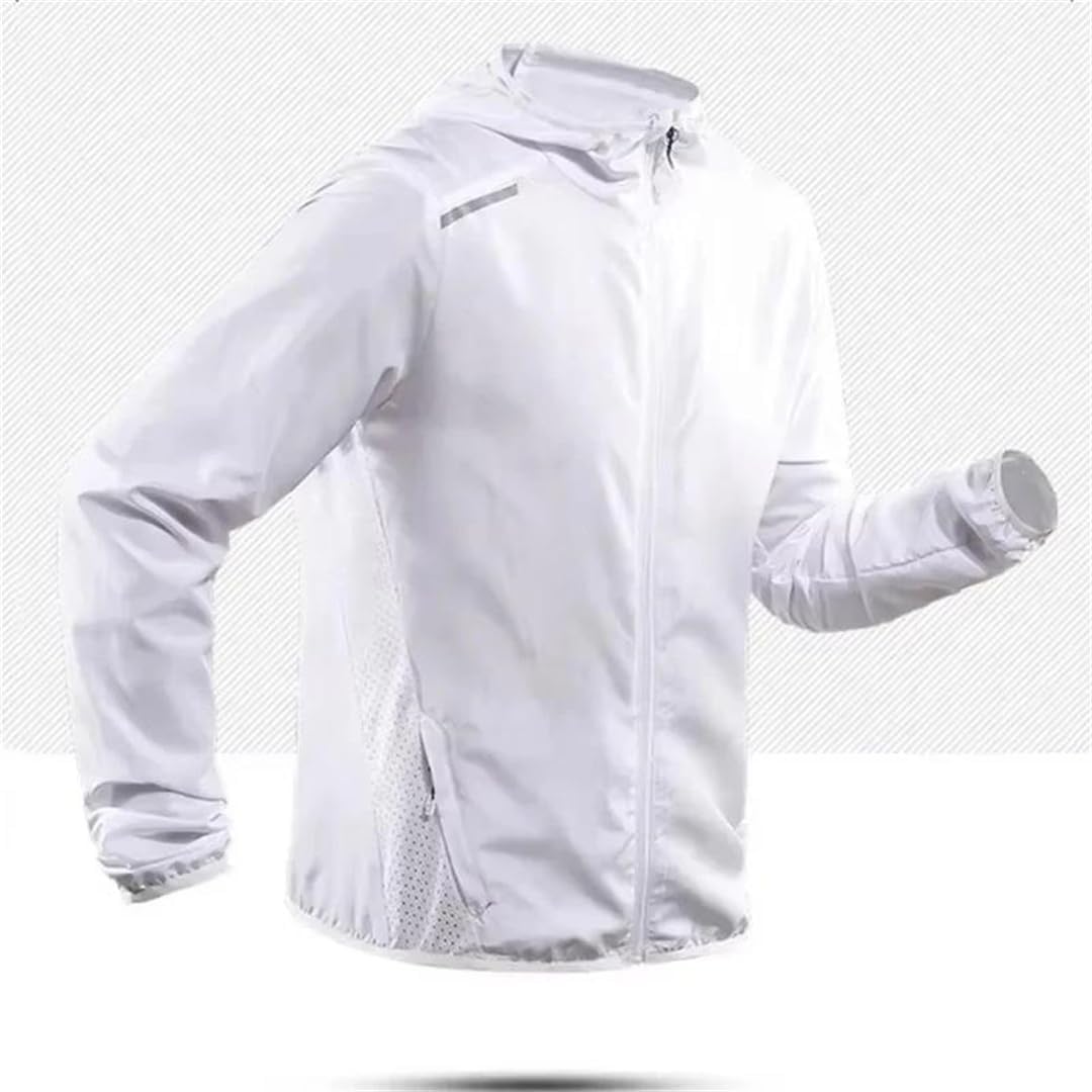 Men's Autumn Running Jacket Reflective Hooded Jogging Gradient Breathable Sportswear